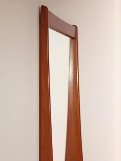 Uno Osten Kristiansson sten Kristiansson Teak Mirror with Shelf by Luxus Vittsj 1950s