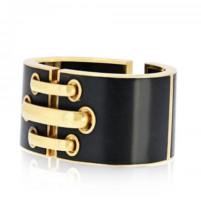 Unsigned Shoelace 18K Yellow Gold Bracelet