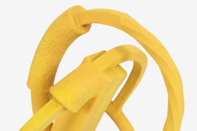Untitled Yellow Ceramic Sculpture by Elena Rakochy