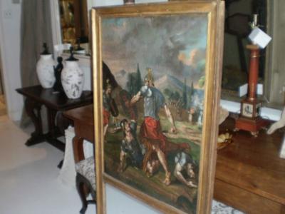 Unusual 18th Century French Louis XVI Trumeau Mirror