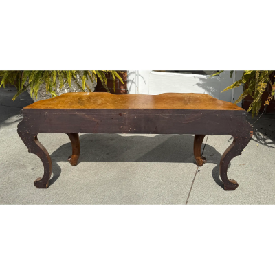 Unusual Antique Italian Fruitwood Low Console Table