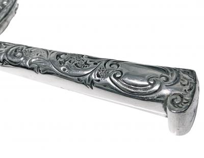 Unusual Antique silver hand mirror London1880 Robert Humphries