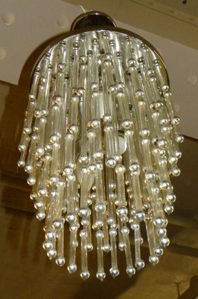 Unusual Art Deco Modern Chandelier with Silver Balls