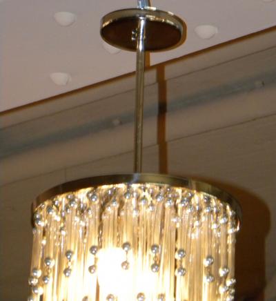 Unusual Art Deco Modern Chandelier with Silver Balls