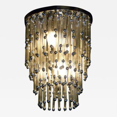 Unusual Art Deco Modern Chandelier with Silver Balls