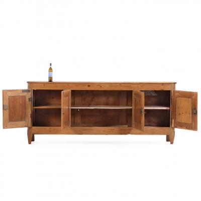 Unusual Belgian Pine and Oak Sideboard Late 19th C 