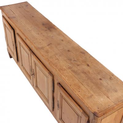 Unusual Belgian Pine and Oak Sideboard Late 19th C 