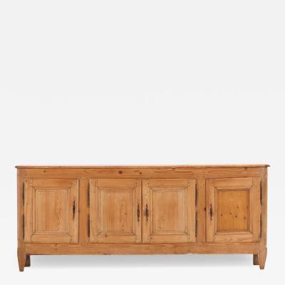 Unusual Belgian Pine and Oak Sideboard Late 19th C 