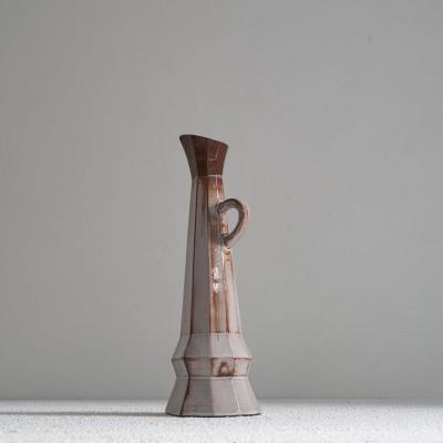 Unusual Cubist Studio Pottery Pitcher Vase 1950s