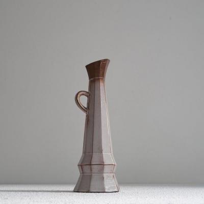 Unusual Cubist Studio Pottery Pitcher Vase 1950s