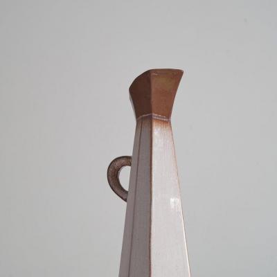 Unusual Cubist Studio Pottery Pitcher Vase 1950s
