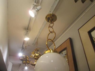 Unusual Custom Chain Link and Glass Fixture