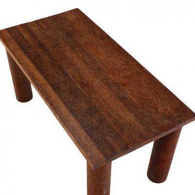 Unusual French Brutalist Palm Wood Dining Table or Executive Desk C 1975 