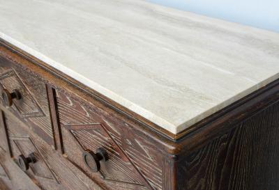 Unusual French Mid Century Cerused Oak Chest