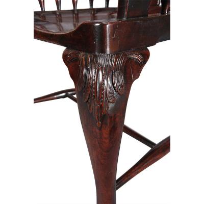 Unusual George III Mahogany Windsor Armchair