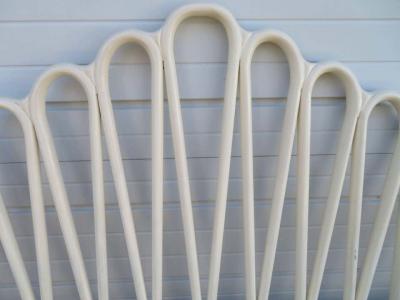 Unusual Hollywood Regency Ribbon Queen Size Head Board Midcentury