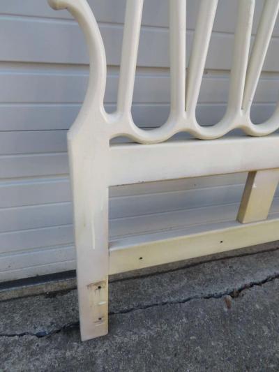 Unusual Hollywood Regency Ribbon Queen Size Head Board Midcentury
