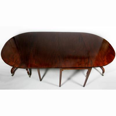 Unusual Irish Regency Two Pedestal Dining Table