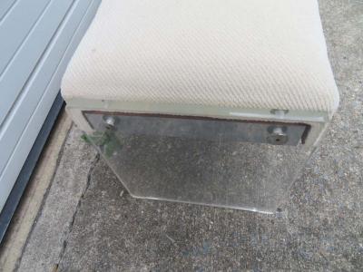 Unusual Lucite Piano Bench Mid Century Modern