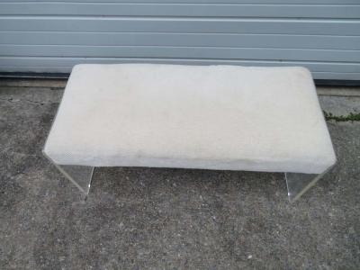 Unusual Lucite Piano Bench Mid Century Modern