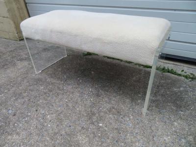 Unusual Lucite Piano Bench Mid Century Modern