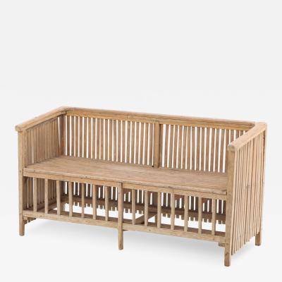 Unusual Oak and Pine Bench Settee C 1890 
