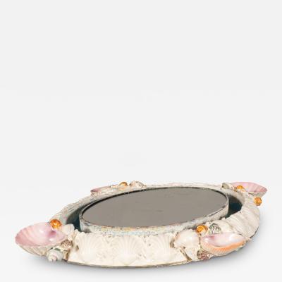Unusual Porcelain Plateau With Sea Shell Decoration