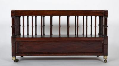 Unusual Regency Spindle Form Canterbury with Brass Tray Top