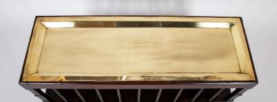 Unusual Regency Spindle Form Canterbury with Brass Tray Top