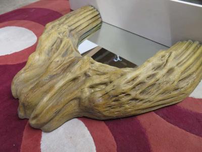 Unusual Saguaro Cactus Skeleton Fiberglass Mirror Shelf Midcentury