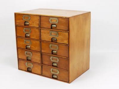 Up to 2 Antique Wooden Chest Of Drawers Filing Cabinet Louri Co Vienna 1910