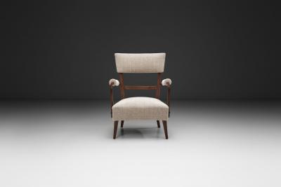 Upholstered Armchair with Manchettes Europe Mid 20th Century