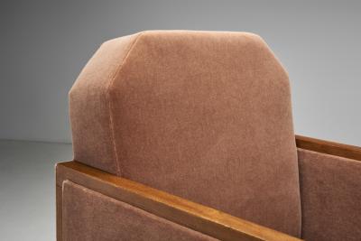 Upholstered Art Deco Armchair Europe 1930s