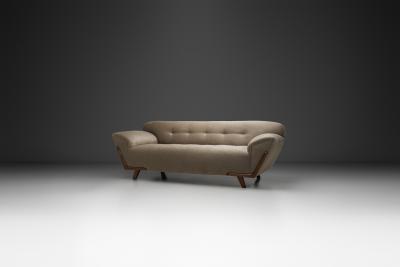 Upholstered Art Deco Three Seater Sofa The Netherlands ca 1920s