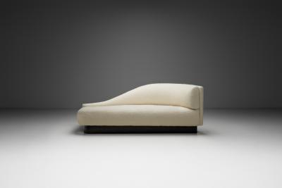 Upholstered Curved Back Daybed France Late 20th Century