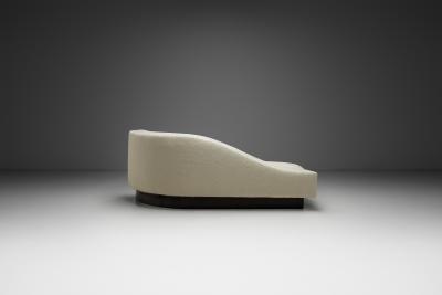 Upholstered Curved Back Daybed France Late 20th Century