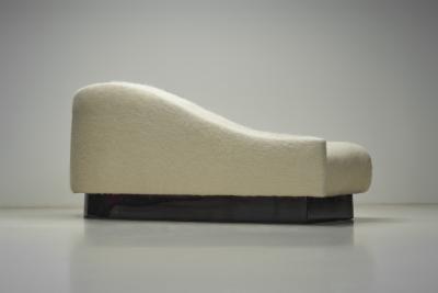 Upholstered Curved Back Daybed France Late 20th Century