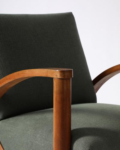 Upholstered Elm Armchair France c 1930