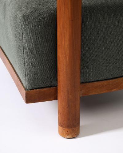 Upholstered Elm Armchair France c 1930