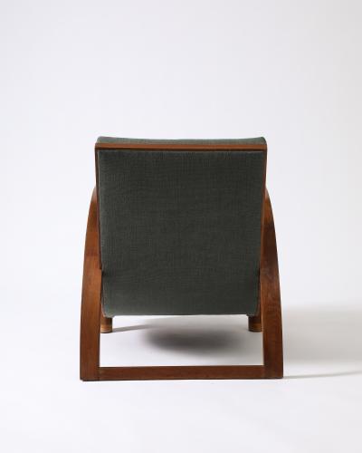 Upholstered Elm Armchair France c 1930