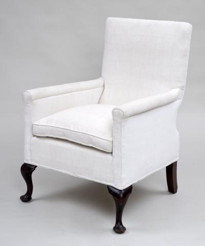 Upholstered High Backed Armchair Circa 1860
