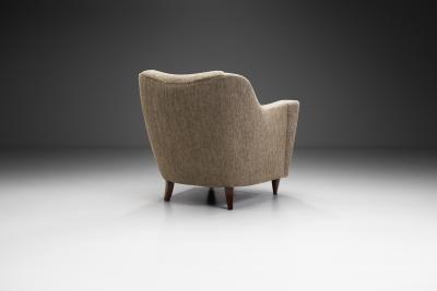 Upholstered Italian Mid Century Armchair Italy 20th Century