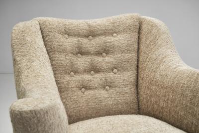 Upholstered Italian Mid Century Armchair Italy 20th Century