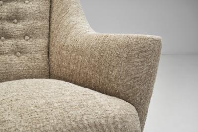 Upholstered Italian Mid Century Armchair Italy 20th Century
