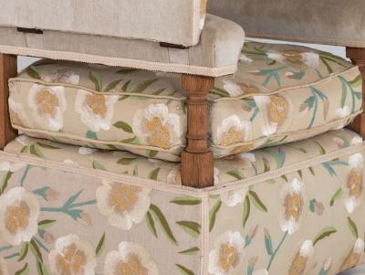 Upholstered Knowle Style Armchair England Early 20th C 