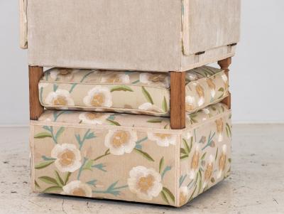 Upholstered Knowle Style Armchair England Early 20th C 