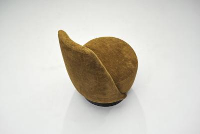 Upholstered Lounge Chair with Ottoman Europe 20th Century