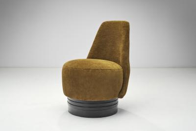 Upholstered Lounge Chair with Ottoman Europe 20th Century