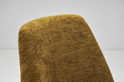 Upholstered Lounge Chair with Ottoman Europe 20th Century
