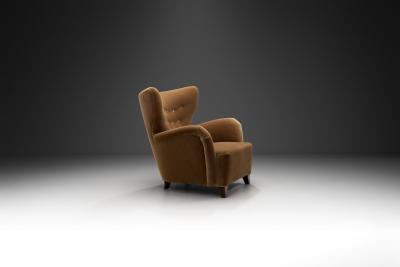 Upholstered Mid Century Modern Armchair Europe 20th Century